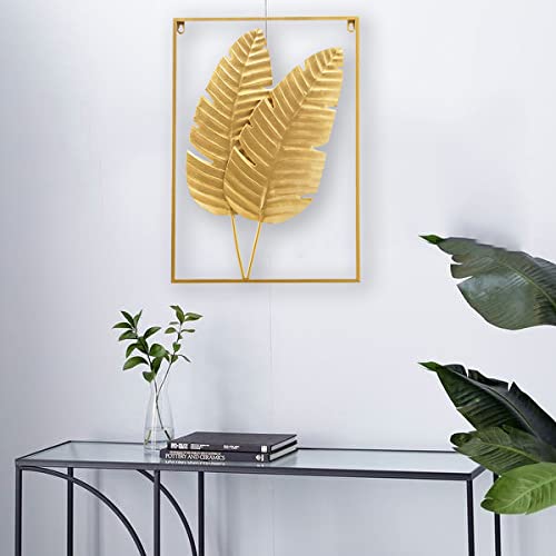 HKaikzo Set of 2 Elephant Wall Decor, African Wall Decor, Gold Elephant Wall Art, Animal Decorations for Living Room, Modern Metal Decor(11.8x27.6in)